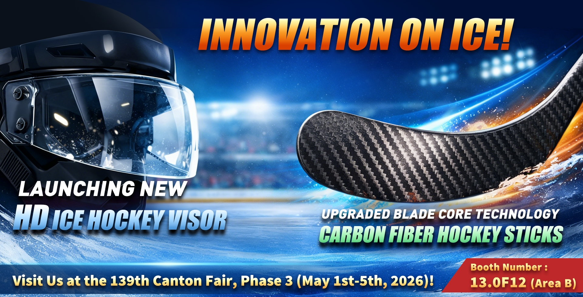 GYSPORTS/GYHOCKEY untuk Menghadiri Pameran Canton ke-139 2026: Melancarkan Visor Hoki Ais HD Baharu & Kayu Hoki Gentian Karbon Dinaik Taraf
