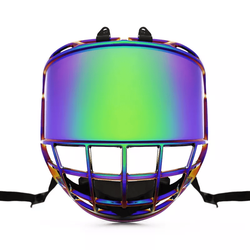 Visor Gelembung Sangkar Hoki Ais Chrome Anti-Kabus
